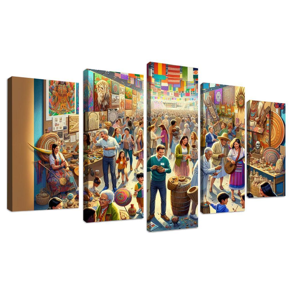 Cultural Reflections Art For Heritage Preservation Multi-panel Paintings