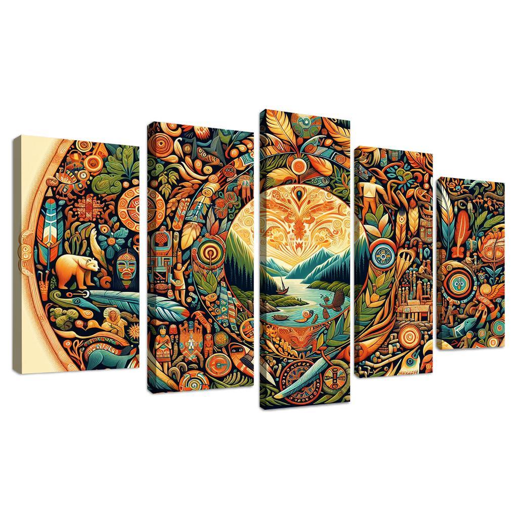 Cultural Tapestry Celebrating Indigenous Heritage Custom Paintings Frame