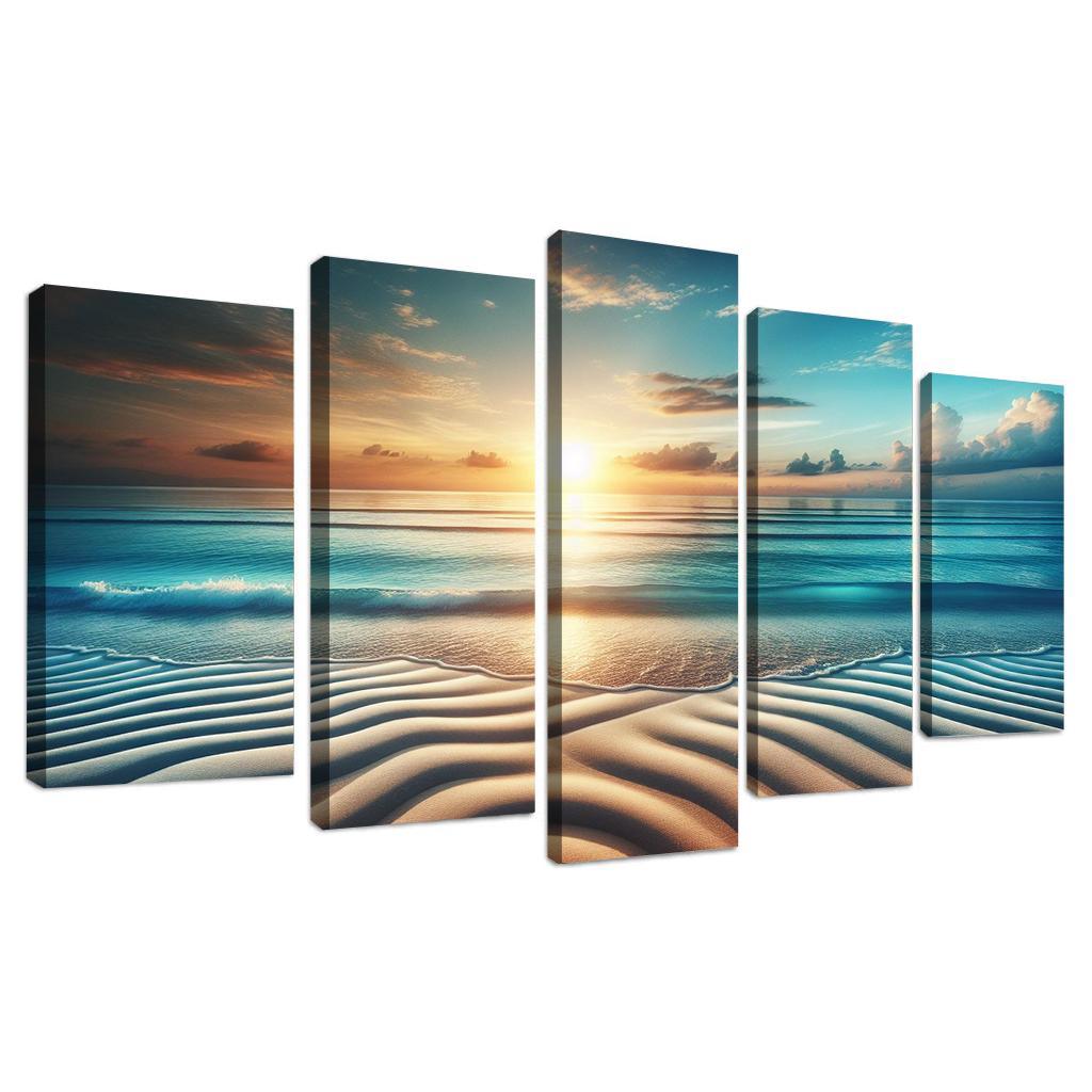 Blue Horizon Beach A Picture-perfect Retreat Custom Paintings Frame
