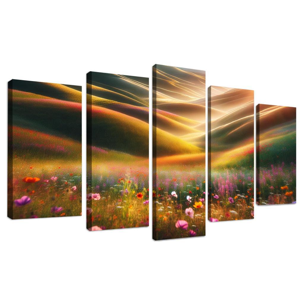 The Harmonious Serenity Of Gentle Hills Custom Paintings Frame