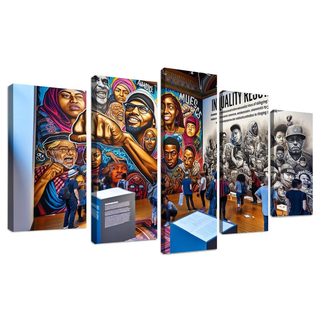 Echoes Of Inequality Art On Social Justice Framed Paintings