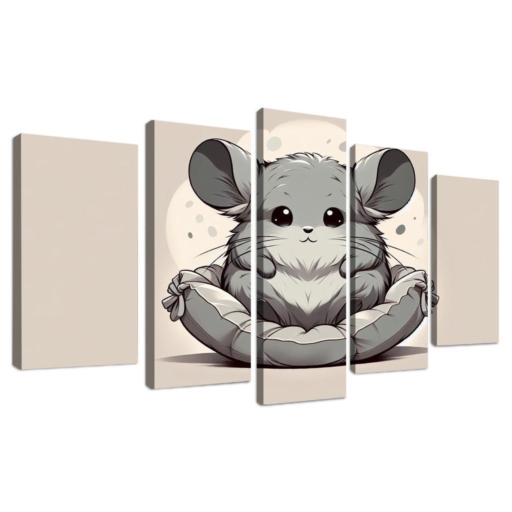 Cheerful Chinchilla - Cuddle Buddy Framed Paintings