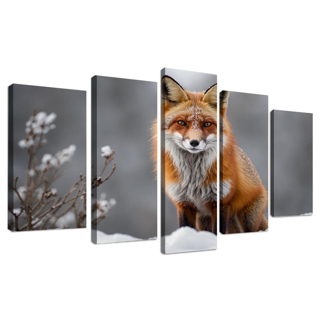 The Majestic Red Fox Master Of Adaptation Canvas Paintings Frame
