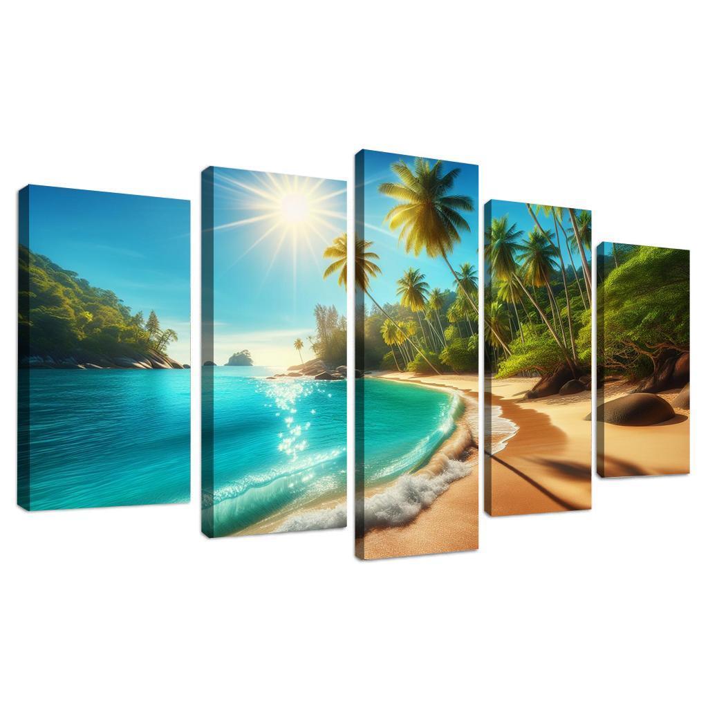 Secluded Oasis Beach Premium Artwork Frames