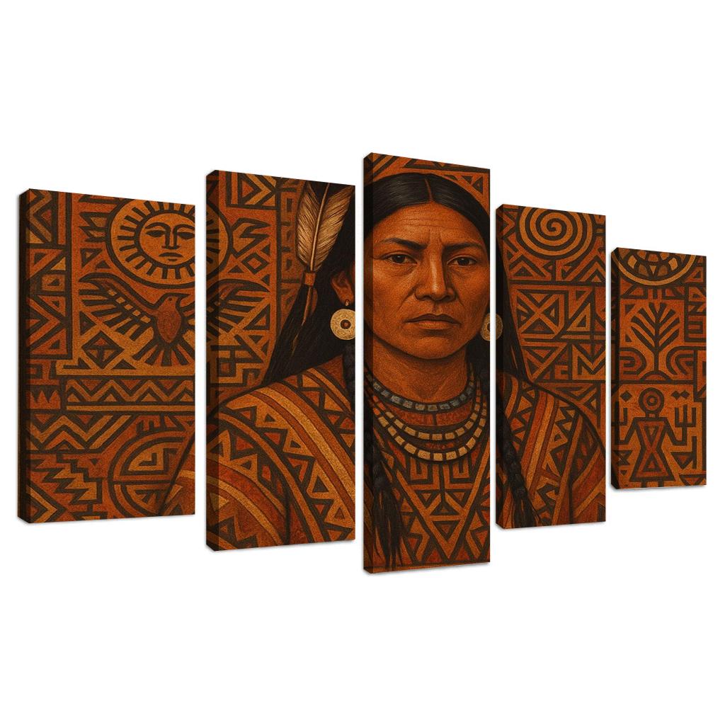 Roots Of Heritage In Indigenous Art Canvas Paintings Frame