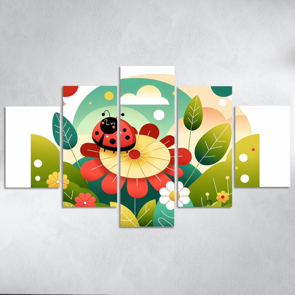 Lively Ladybug - Garden Friend Framed Paintings