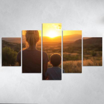 Her Silent Strength A Mothers Resilience Canvas Paintings Frame
