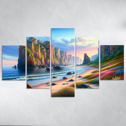 Ocean Whisper Sound Therapy Beach Premium Artwork Frames