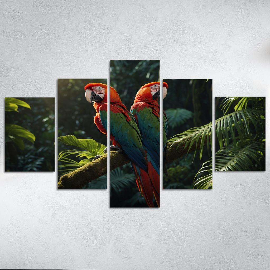 The Colorful Amazonian Macaw Jewel Of The Rainforest Canvas Paintings Frame