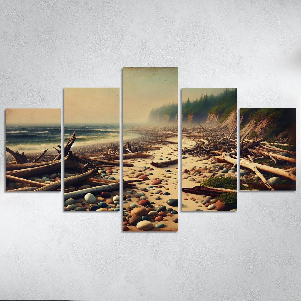 Rustic Cove Rustic Charm By The Sea Abstract Paintings Frame