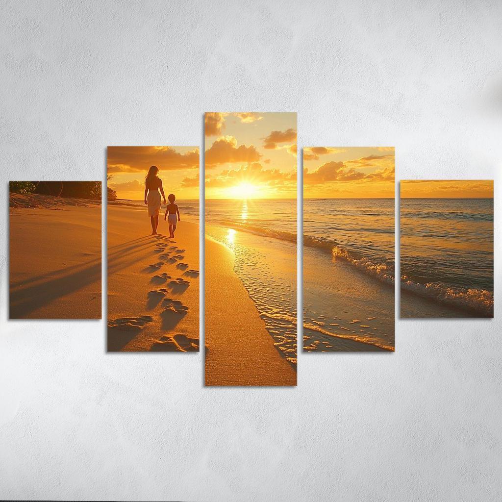 Footsteps Of Love A Mothers Journey Canvas Paintings Frame