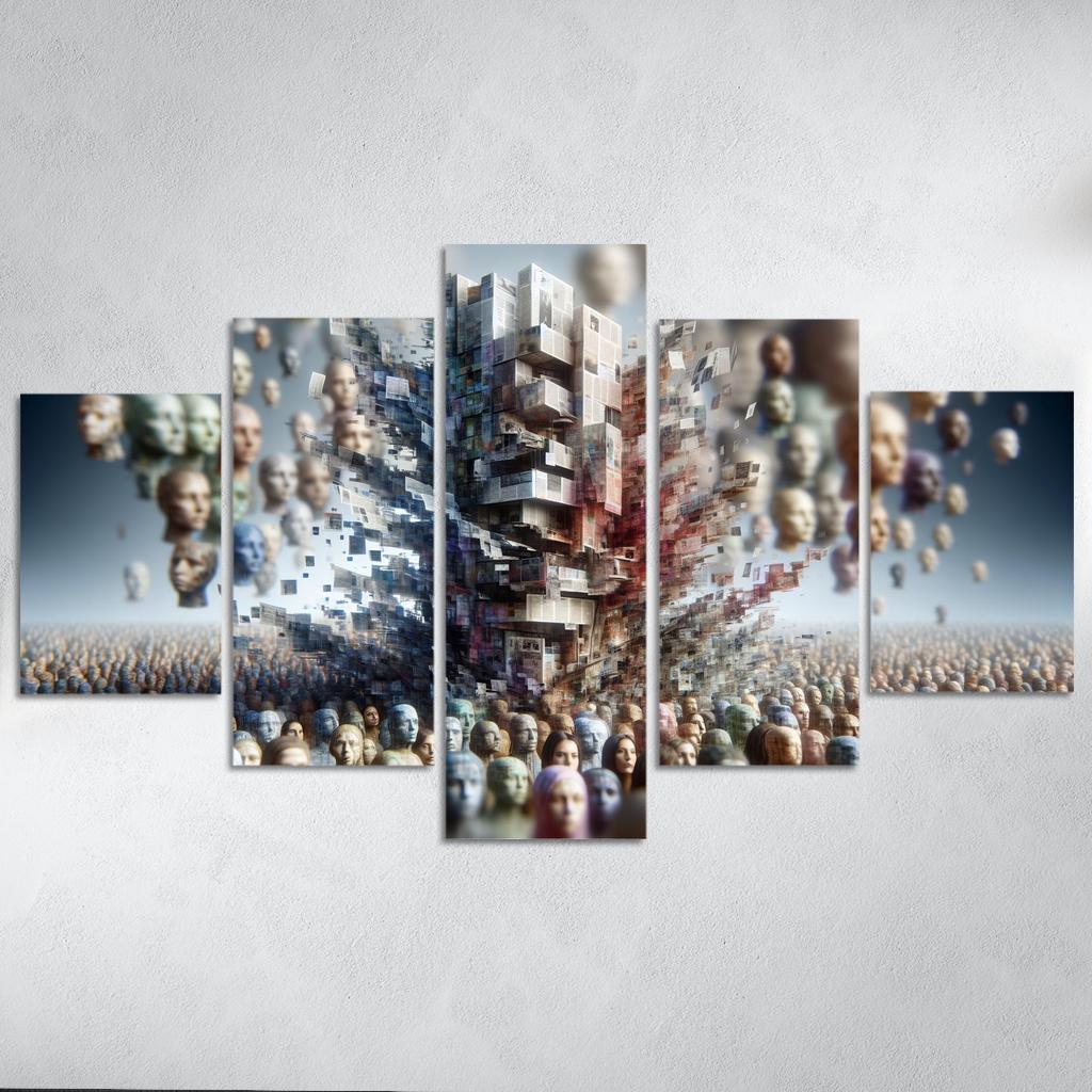 Erosion Of Trust The Crisis Of Misinformation Custom Paintings Frame