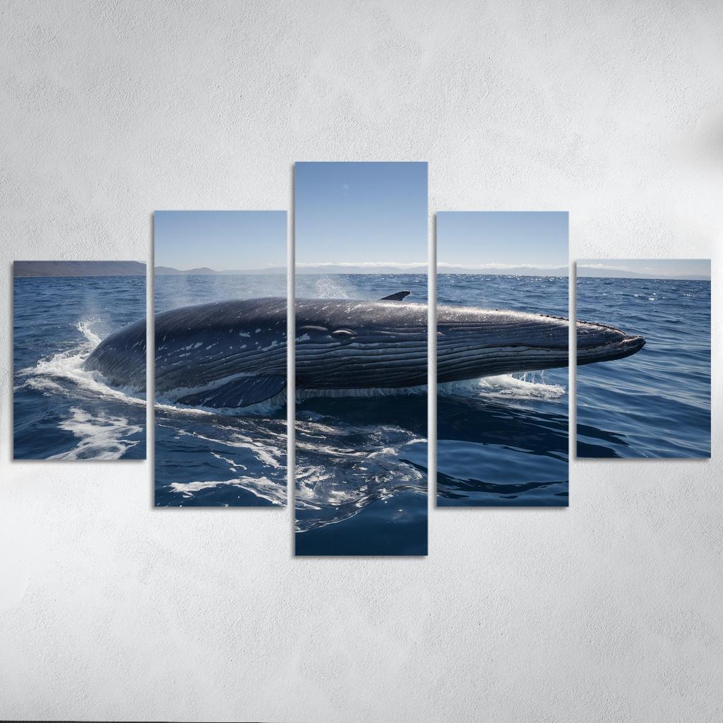 The Enigmatic Blue Whale The Largest Creature On Earth Custom Paintings Frame