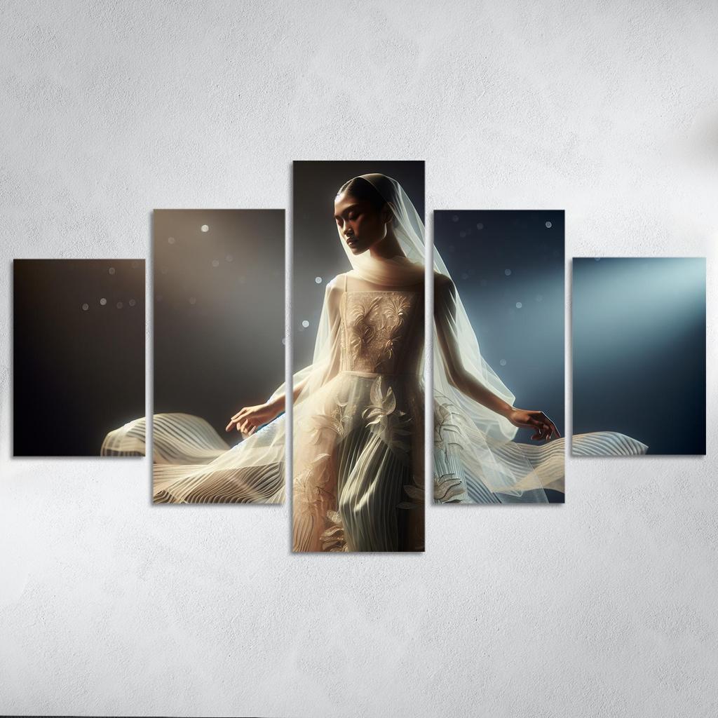 Translucent Layers Sheer Fashion Trends Multi-panel Paintings