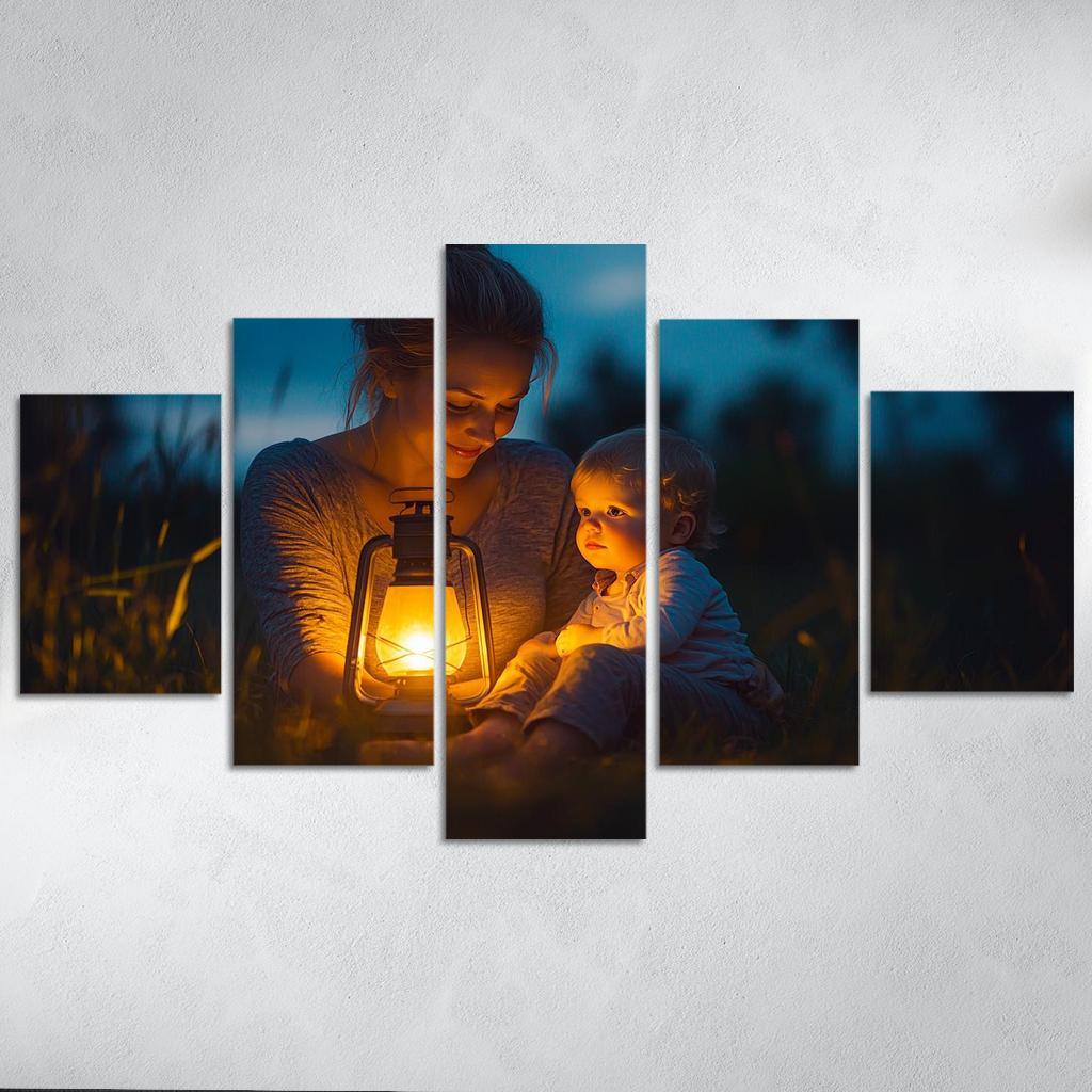 A Light In The Dark A Mothers Guiding Presence Canvas Paintings Frame