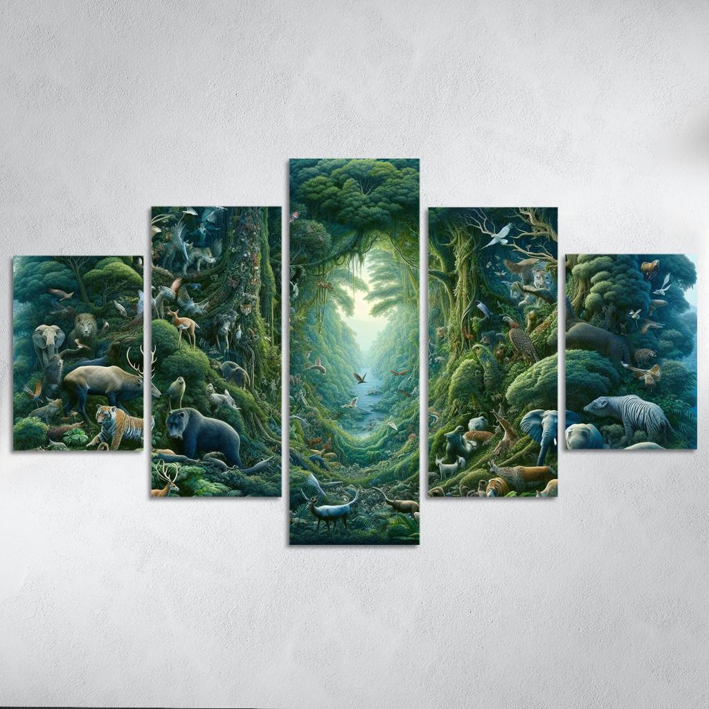 Nature's Call Advocating For Biodiversity Preservation Multi-panel Paintings