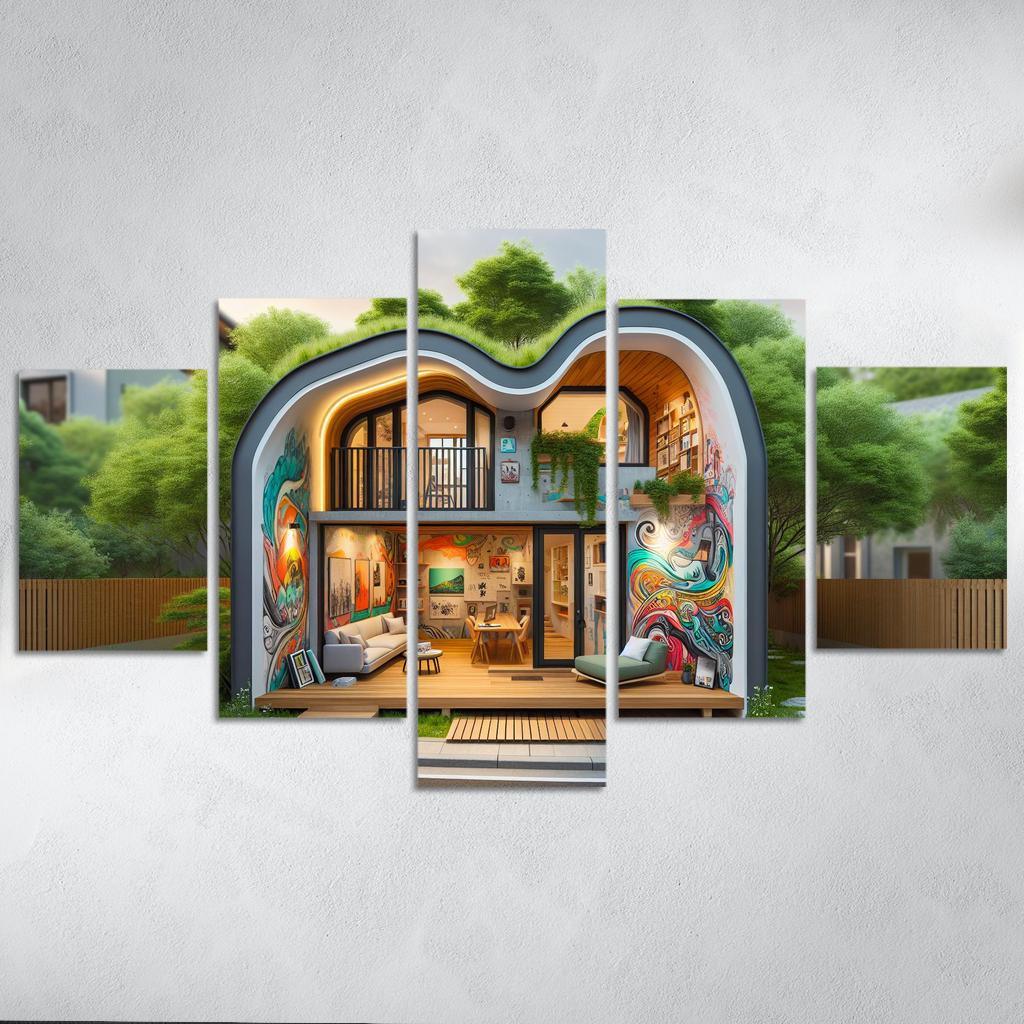 Artistic Micro Homes Custom Paintings Frame