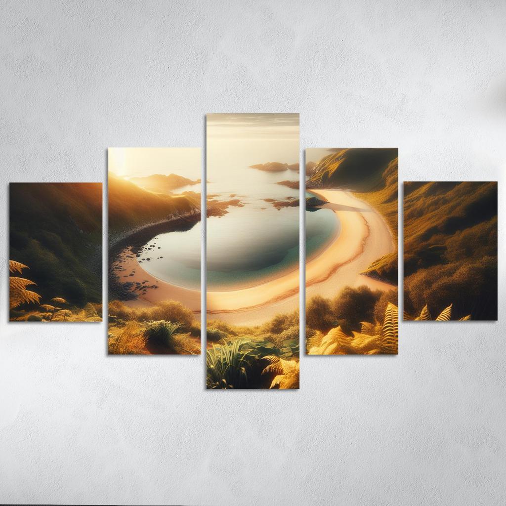 Whispering Bay Secluded Coastal Bliss Abstract Paintings Frame