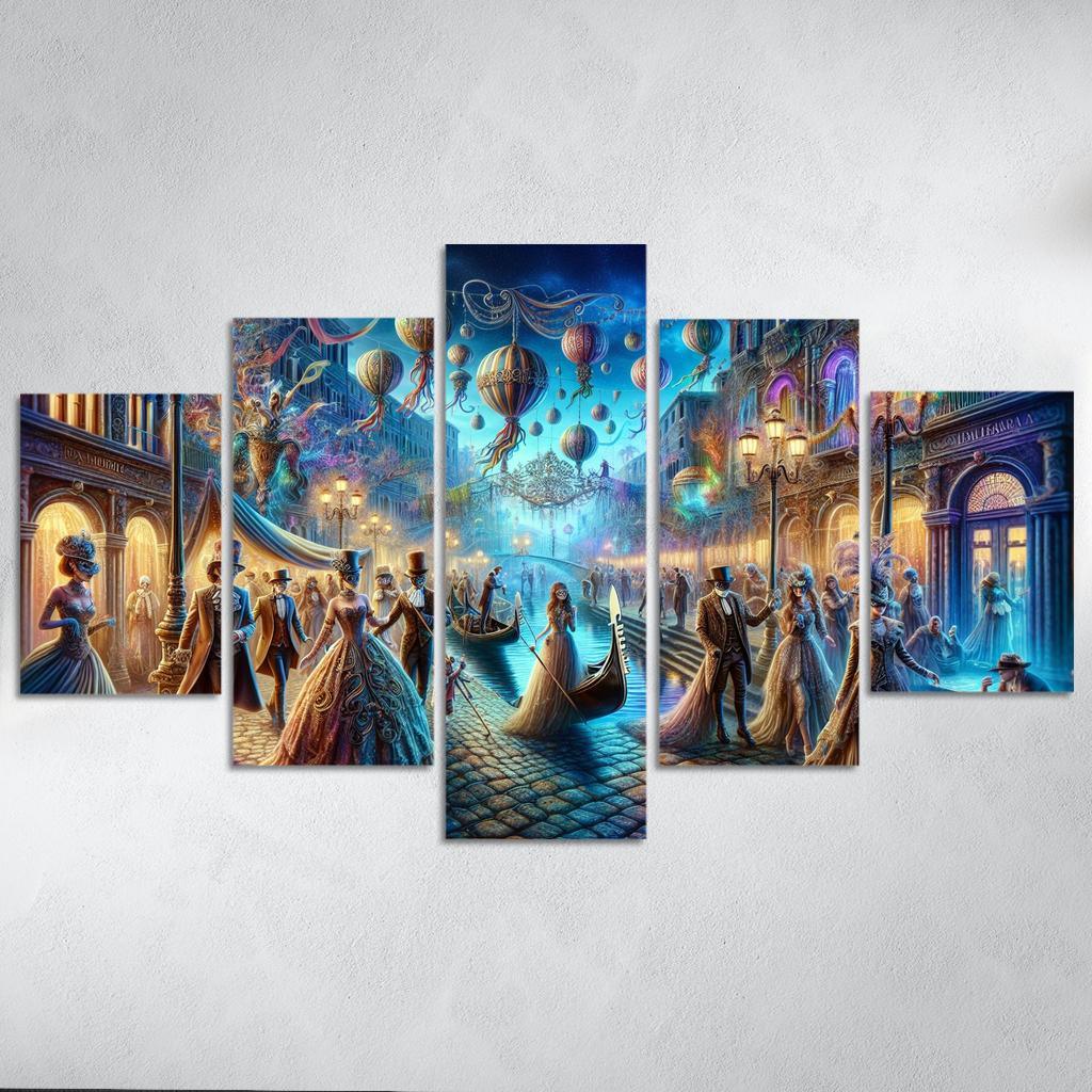 Venice Carnival - Italy Modern Paintings Frame