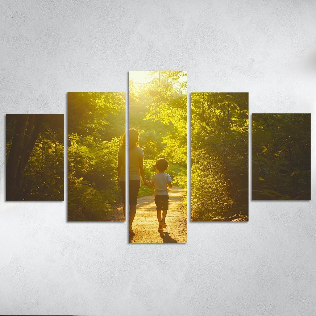 Footprints Of Love A Mothers Path Canvas Paintings Frame