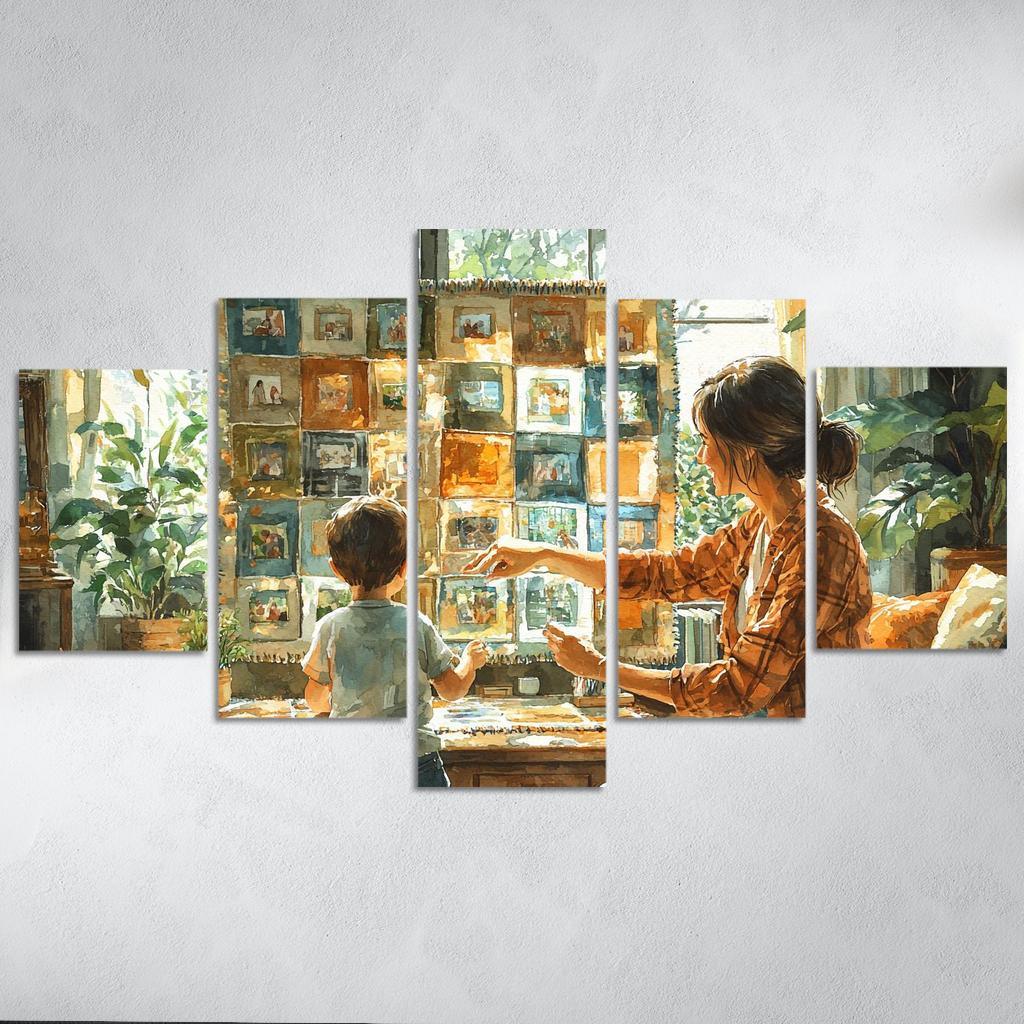 Threads Of Connection Weaving Memories Custom Paintings Frame