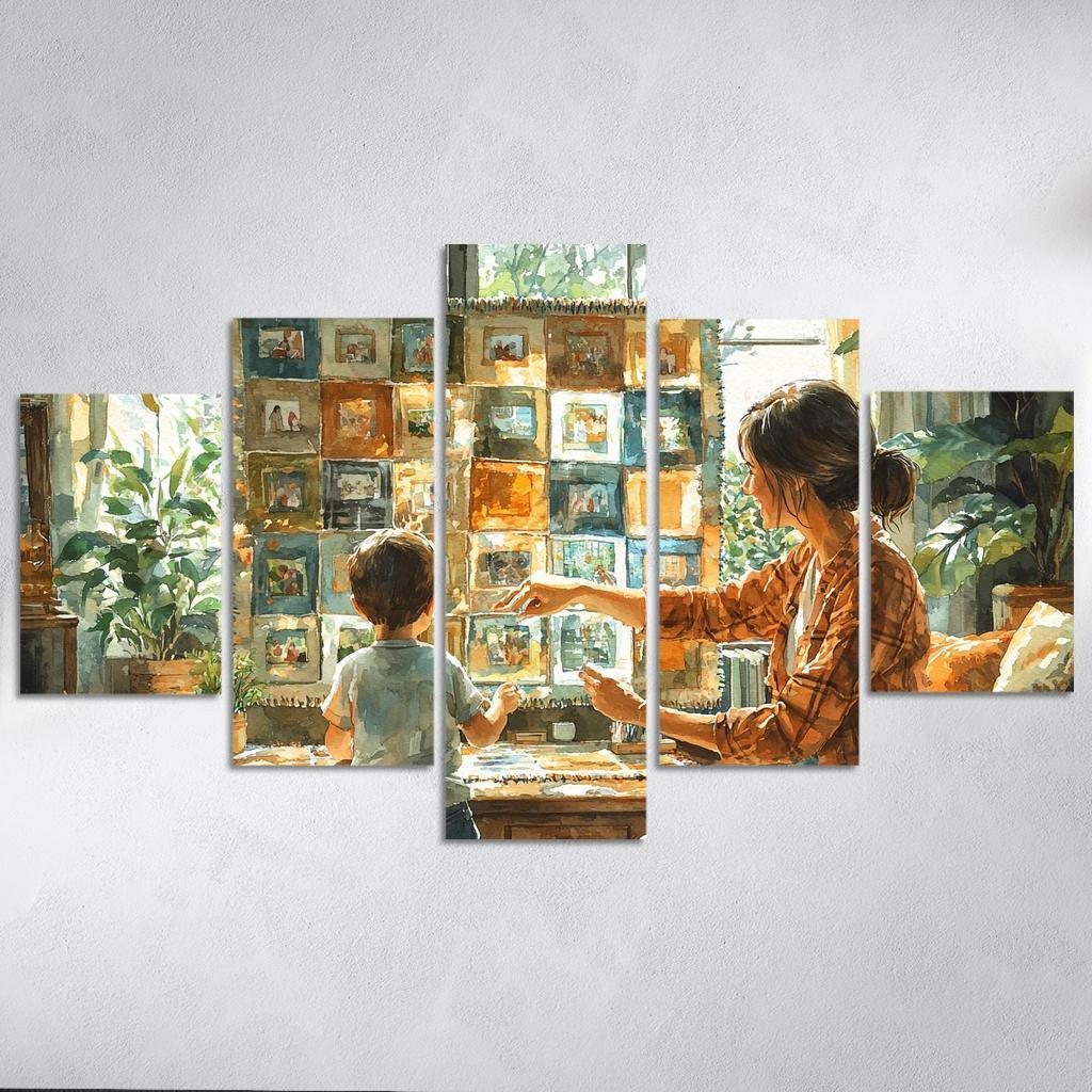 Threads Of Connection Weaving Memories Custom Paintings Frame
