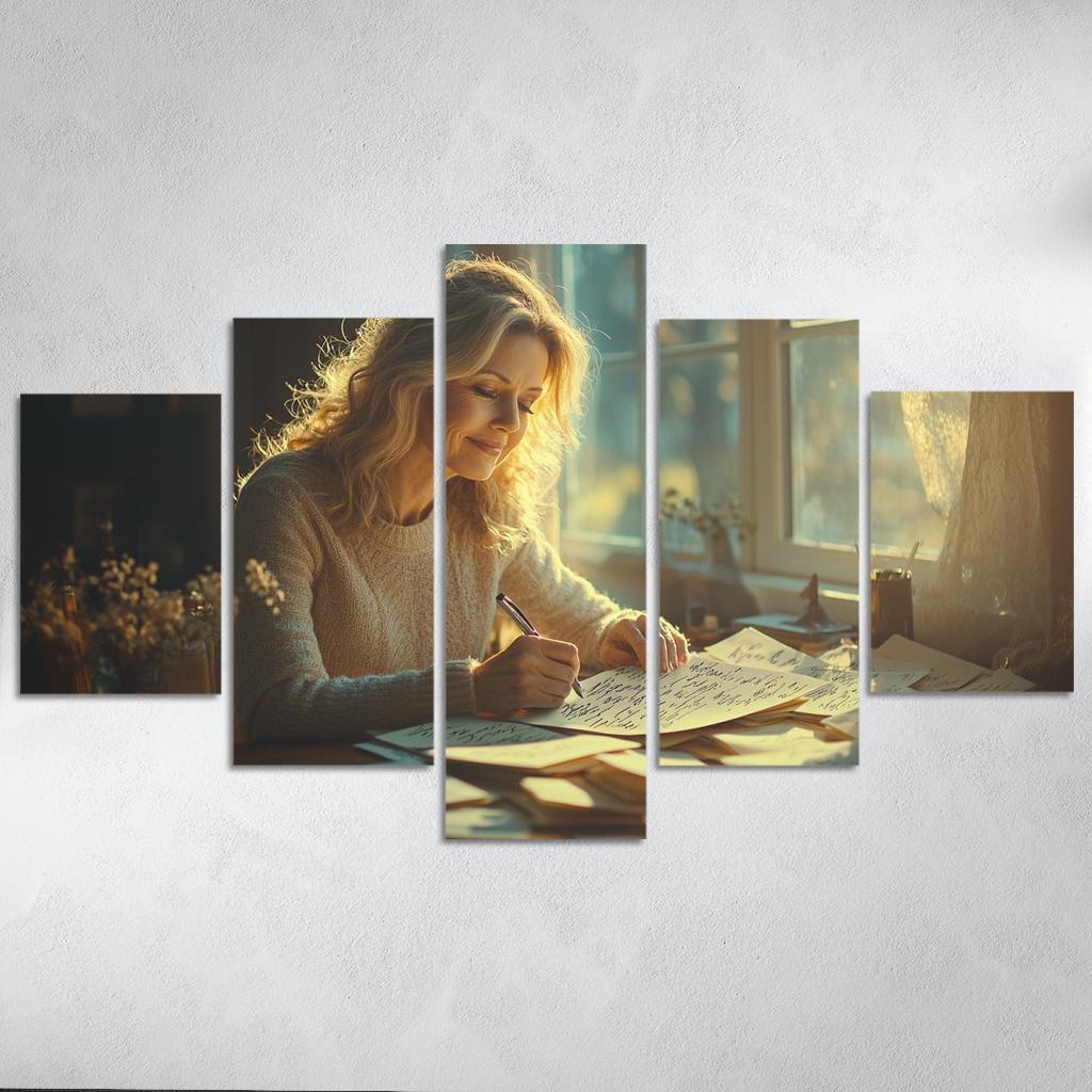 Handwritten Love Letters A Mother's Heart Modern Paintings Frame