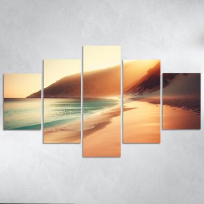 Waves Of Serenity Beach Premium Artwork Frames