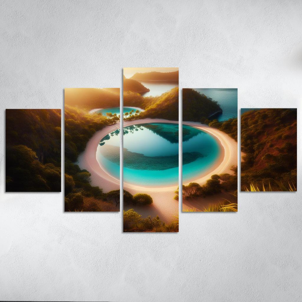 Lagoon Bliss Beach Premium Artwork Frames