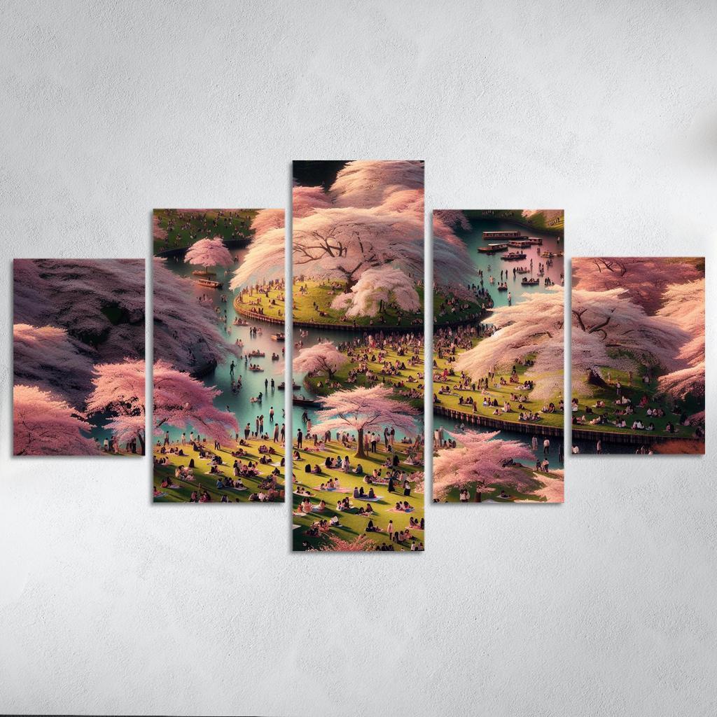 Cherry Blossom Festival - Usa Framed Paintings