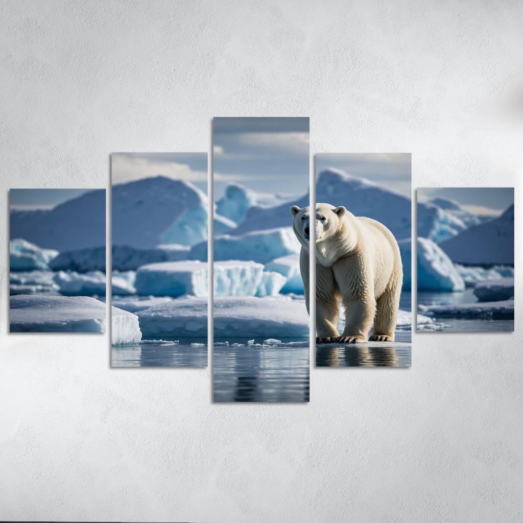 The Majestic Polar Bear The King Of The Arctic Custom Paintings Frame