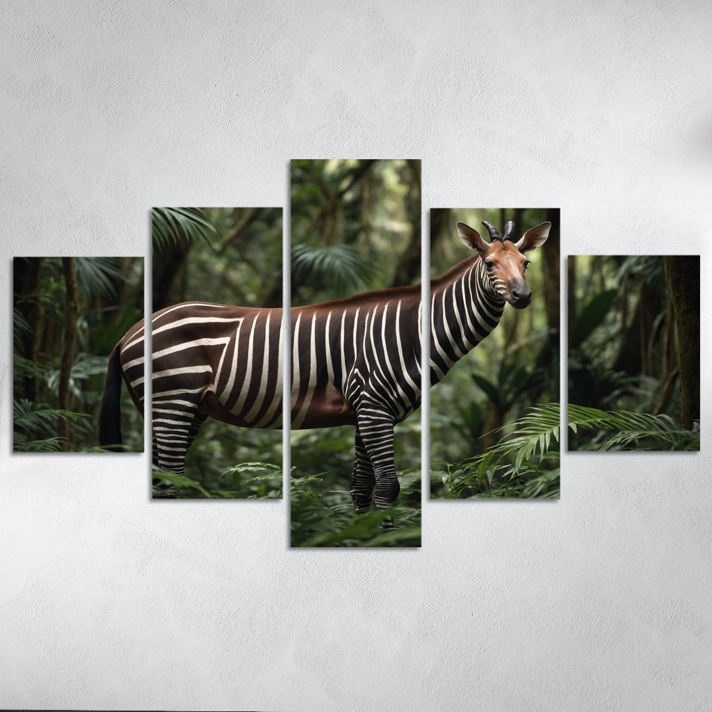 The Unique Okapi In The African Forests Framed Paintings