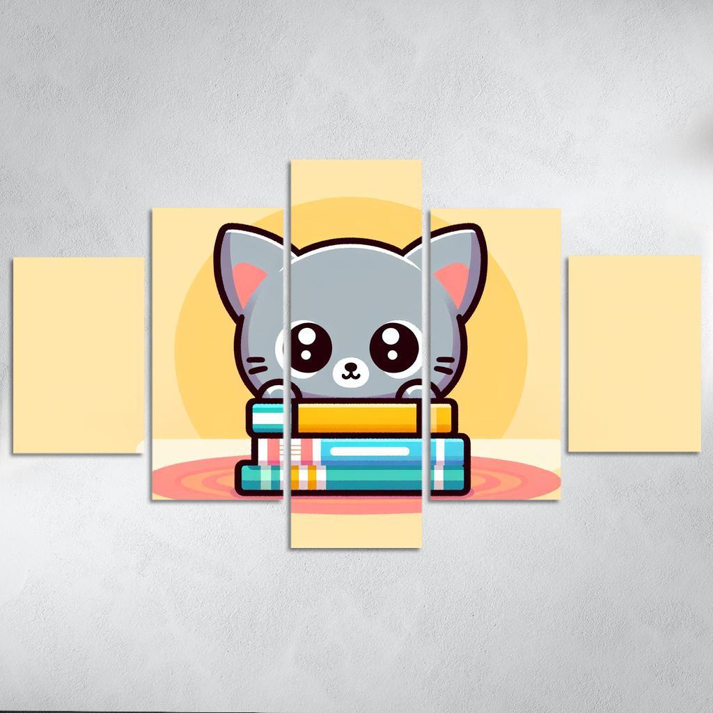 Curious Cat - Adventure Companion Framed Paintings