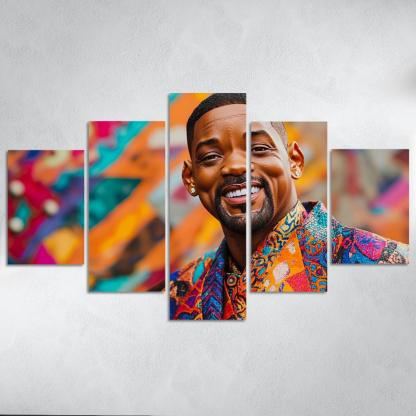 Will Smith Uniting Worlds With The Fresh Prince Charm Framed Paintings