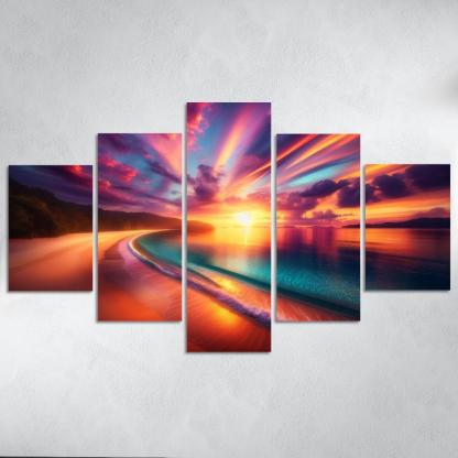 Sunrise Beach A New Day's Awakening Custom Paintings Frame