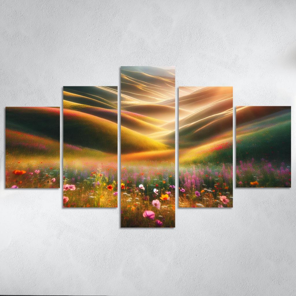 The Harmonious Serenity Of Gentle Hills Custom Paintings Frame