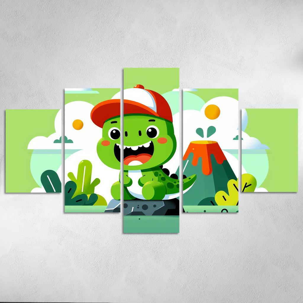 Daring Dino - Prehistoric Play Framed Paintings