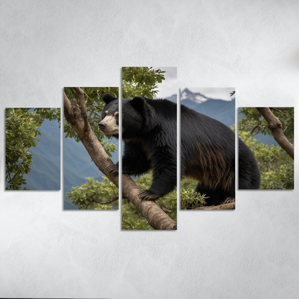 The Captivating Spectacled Bear South America's Only Bear Oil Paintings Frame