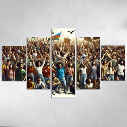 Voices Of The Future Youth Activism And Change Multi-panel Paintings