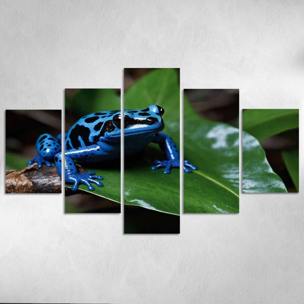 The Spectacular Blue Poison Dart Frog Jewel Of The Rainforest Modern Paintings Frame