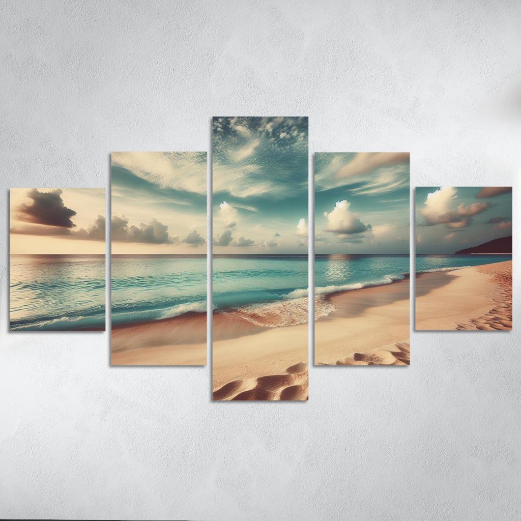 Serene Escape Beach Custom Paintings Frame
