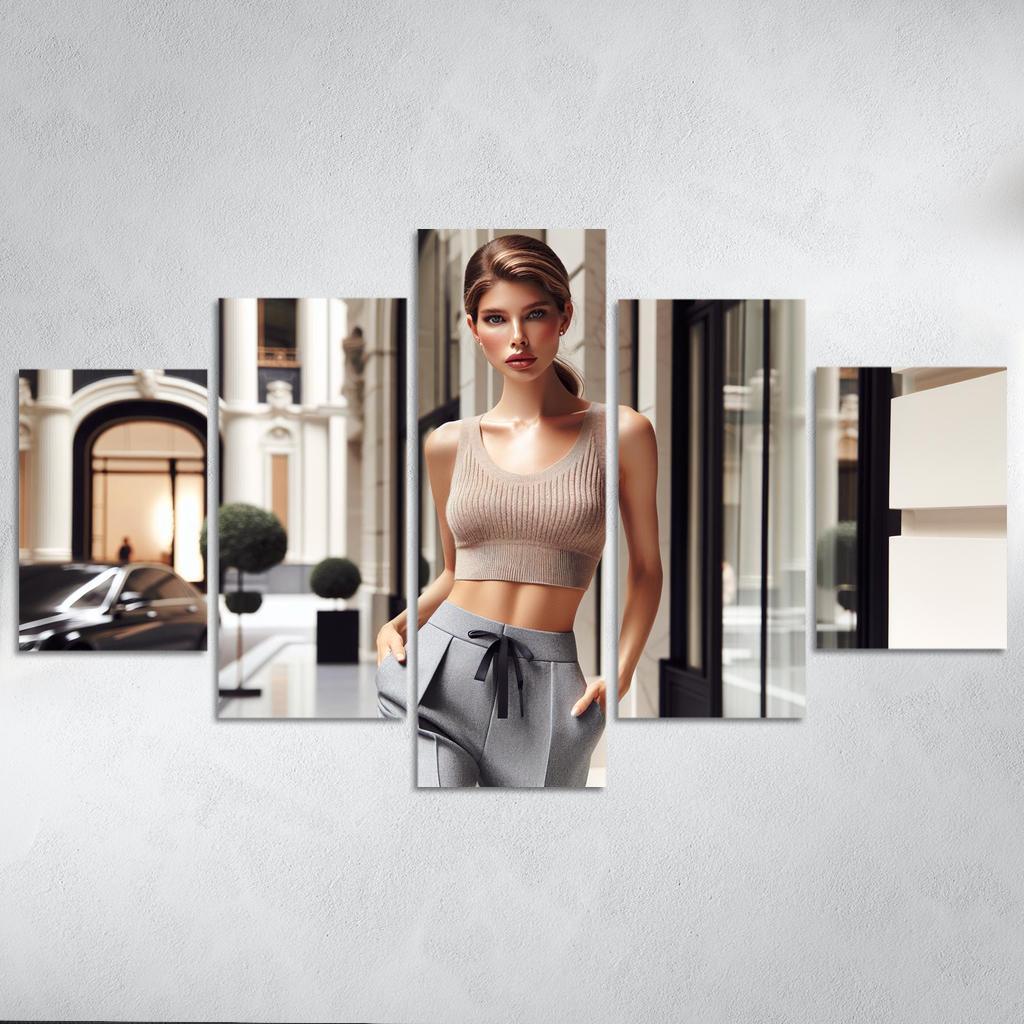 Luxe Athleisure Elevated Comfort 5 Piece HD Canvas Wall Art-Original Frame