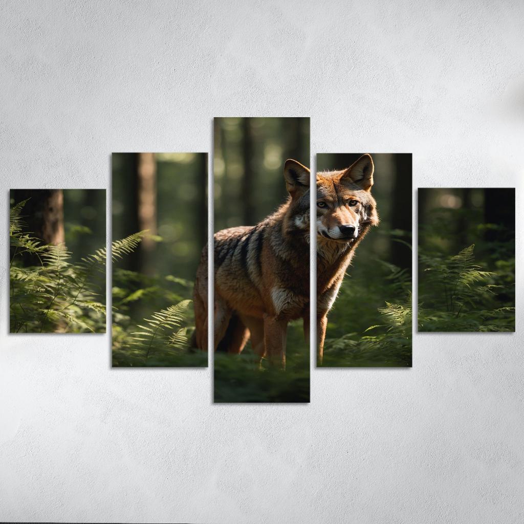 The Enigmatic Red Wolf In The Eastern Forests Framed Paintings