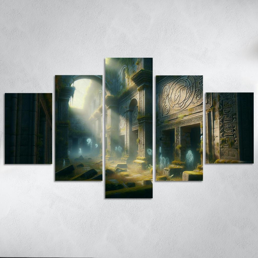 The Forgotten Realm 5 Piece HD Canvas Wall Art-Original Frame