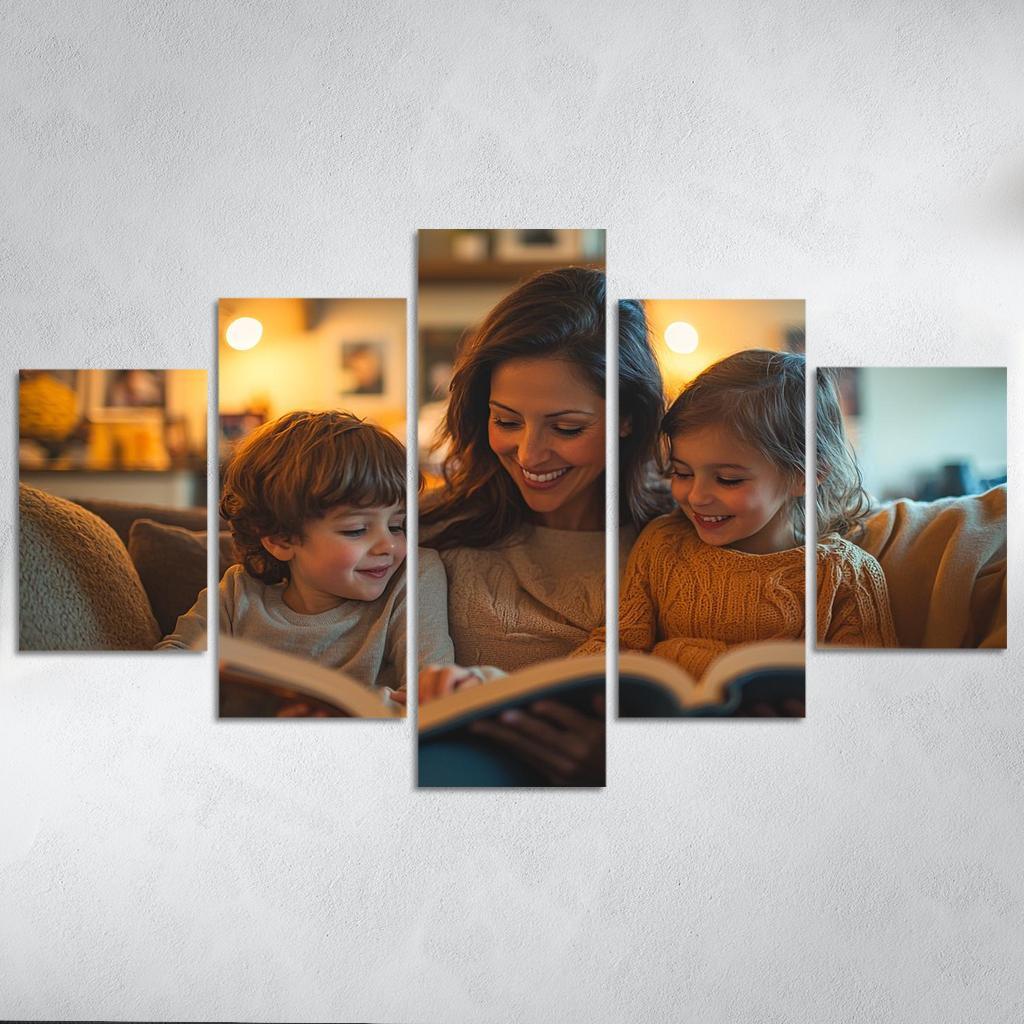 The Comfort Of Home A Mothers Embrace Custom Paintings Frame