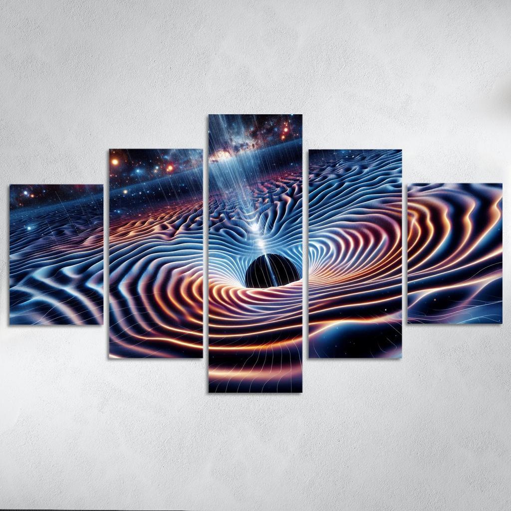 The Search For Gravitational Waves Abstract Paintings Frame