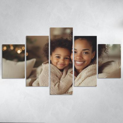 The Warmth Of Her Embrace A Mother's Comfort Canvas Paintings Frame