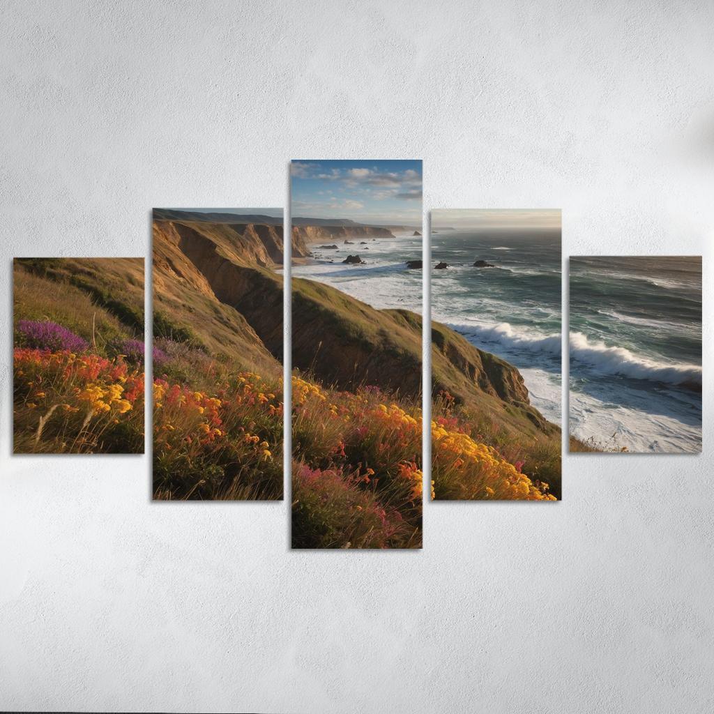 The Majestic Bluffs Of Ocean Edge Modern Paintings Frame