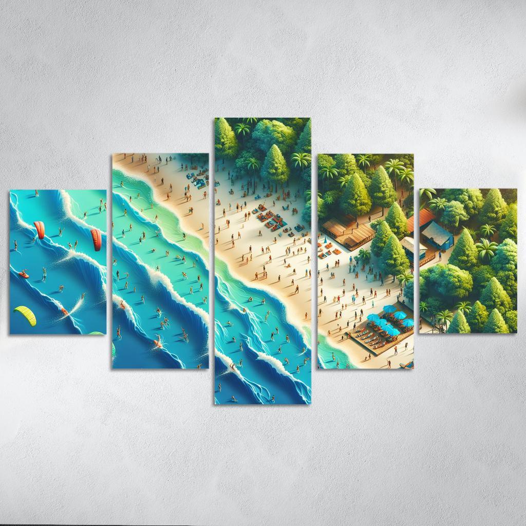 Echo Bay Adventure Beach Modern Paintings Frame