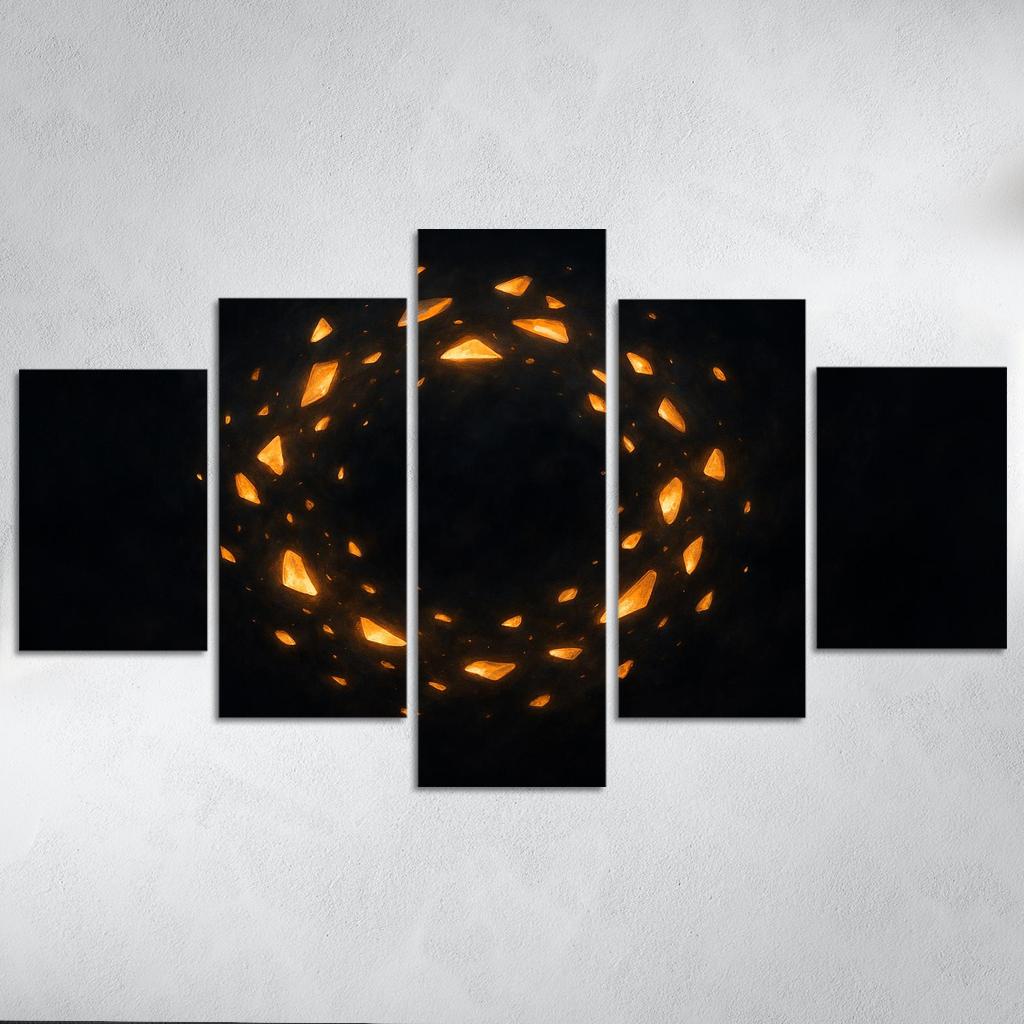 Orbit Of Fragmented Memories Oil Paintings Frame